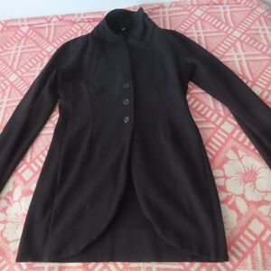 Jarbo  Made in Japan BUTTON UP BLAZER JACKET Black  sz 38